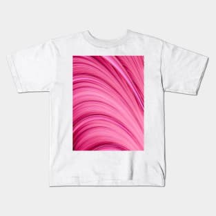 Bubble-Gum Pink Abstract Art Strands Kids T-Shirt